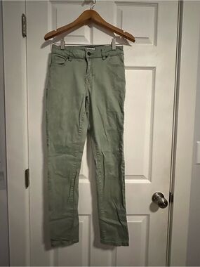 Light Sage Green Slim Jeans Pants